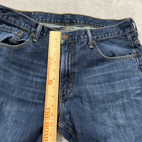 Levis 569 Loose Straight Fit Jeans Mens 34x31 Blue Denim Dark Wash Western Rodeo - Picture 7 of 10